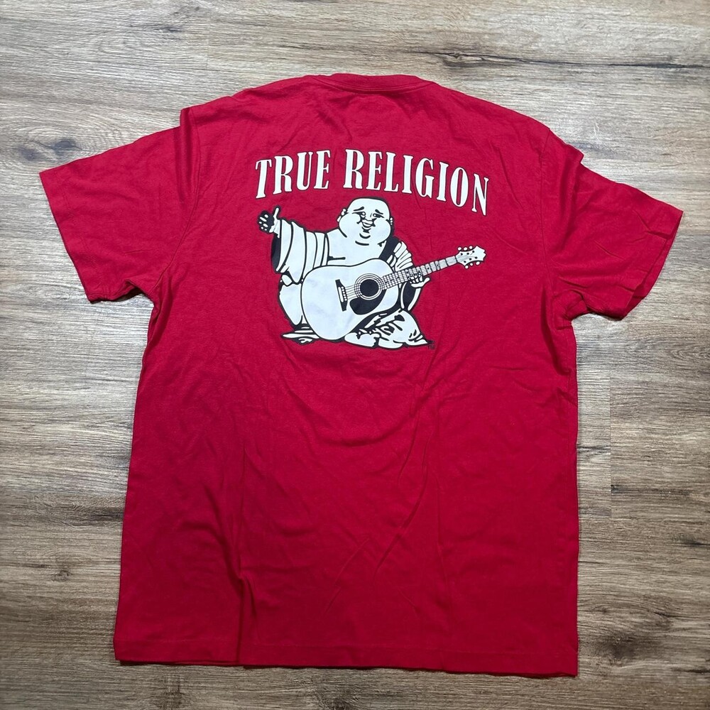 True‎ Religion Red Graphic Tee D 960